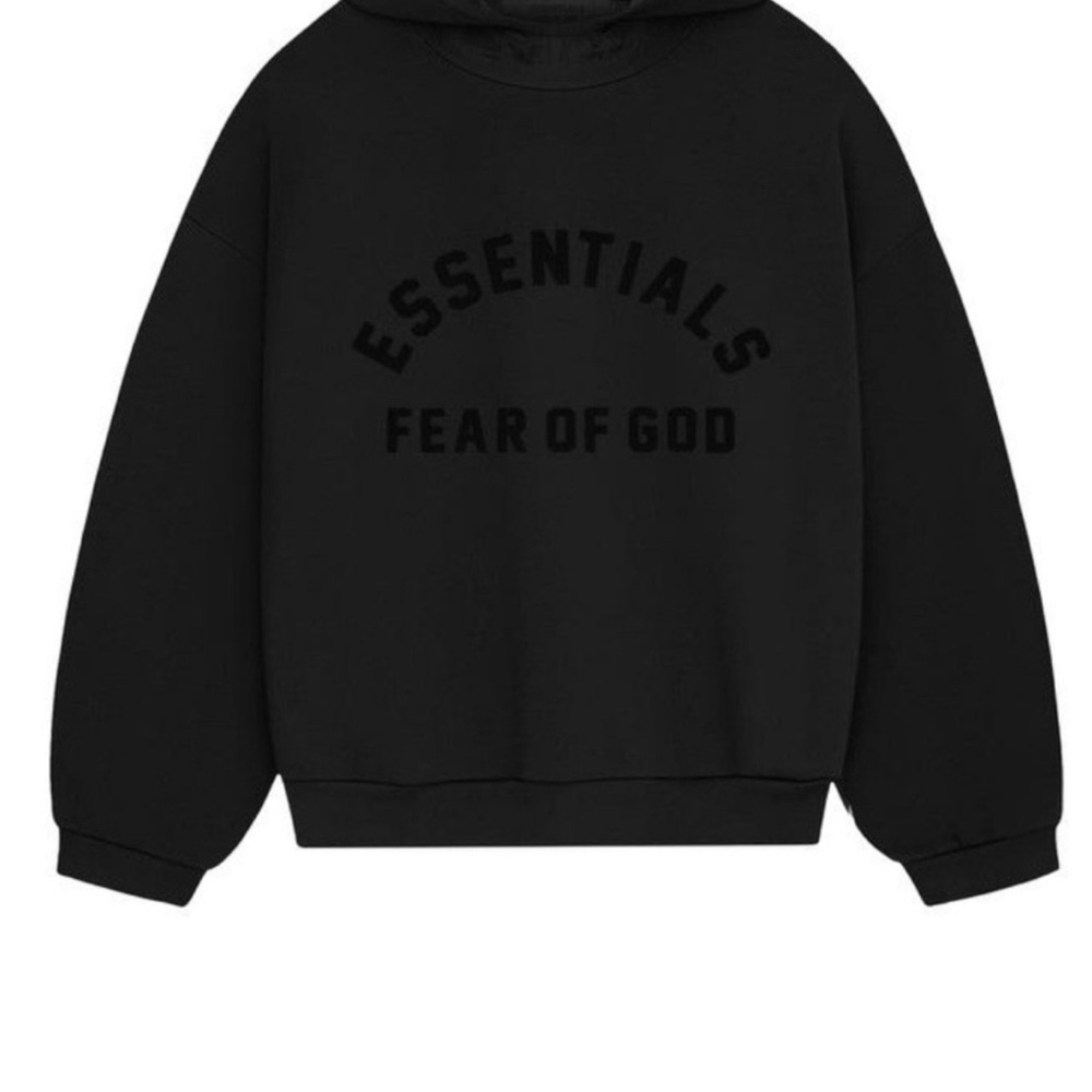 XXS NWT AND BAG Fear of God Jet Black Hoodie -Kids or Teens